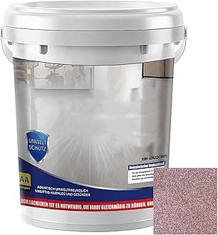 Epoxy Colored Sand Floor Paint, High Gloss Marble Effect Garage Coating, Waterproof & Non-Slip Self-Leveling Epoxy Floor Coating (Peach Blossom Red)