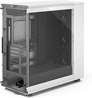 Fractal Design North XL RC Chalk White TG Clear - PC Case for Reverse Connector Motherboards - Includes 3 x 140 mm Fans - Type-C USB - RC ATX Full Tower Case
