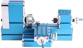 Mini Metal Lathe Machine DIY Tool Benchtop Wood Lathe Woodworking for Hobby Sience Education Modelmaking, AC110V-240V50/60HZ