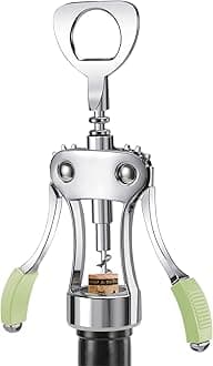 KORCCI Wine Opener, Wine Bottle Opener, Zinc Alloy Wing Corkscrew Heavy Duty, Cork Screw Beer Opener for Bartenders, Multifunctional Bottle Opener for Home Kitchen, Restaurant, Bar, Waiters