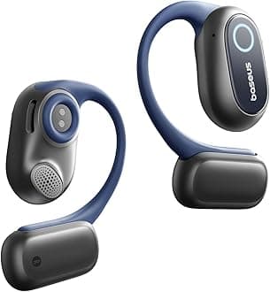 Open-Ear Headphones, Hi-Res Wireless Audio with LDAC, Rich Bass, Comfortable Silicone Cushion Design, 60H Play, AI Clear Calls, Bluetooth 5.4, IPX4, Open-Ear Earbuds - Bowie MF1