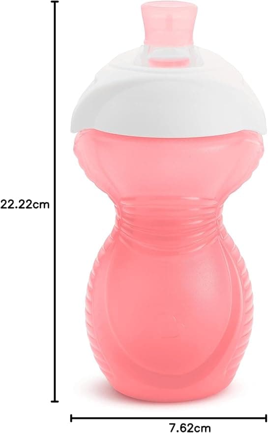 Munchkin® Click Lock™ Bite Proof Sippy Cup, 9 Ounce, 2 Pack, Pink/Purple