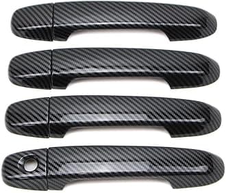 Dreamseek 4Pcs Door Handle Cover for Toyota Camry 2012-2017 Exterior ABS Molding Protector Carbon Fiber Pattern Trim