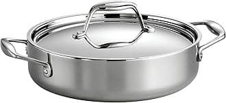 Signature Tri-Ply Clad Stainless Steel 3-Quart Braiser Pan with Lid, Induction-Ready, Dishwasher-Safe, NSF-Certified, Made in Brazil