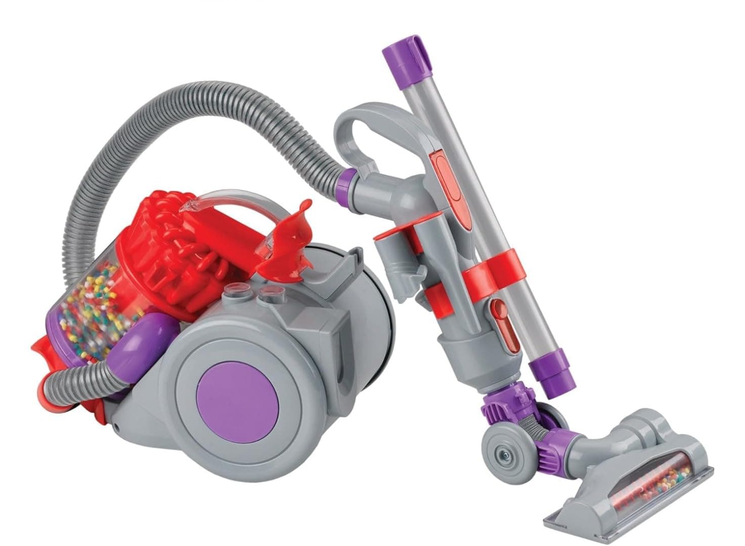 Casdon Dyson DC22 Vacuum Cleaner | Toy Dyson DC22 Vacuum Cleaner For Children Aged 3+ | Features Working Suction, Just Like The Real Thing,Grey/Purple/Red