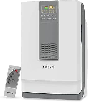 Honeywell Air Purifier For Home, 5 Stage Filtration, Covers 543 sq.ft, UV LED & Ionizer, Anti-Bacterial, Activated Carbon & H13 HEPA Filter, Removes 99.99% Pollutants & Micro Allergens - Air touch V4