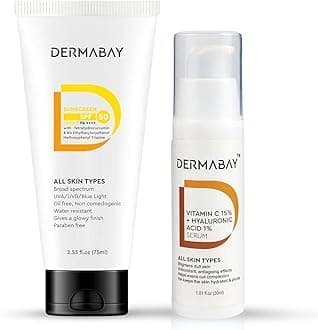 Dermabay Glow And Protect Combo of Sunscreen SPF 50, PA++++ and Vitamin C for a radiant, healthy complexion