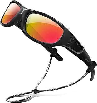 Kids Sunglasses Polarized UV Protection Flexible Rubber Glasses Shades with Strap for Boys Girls RBK037