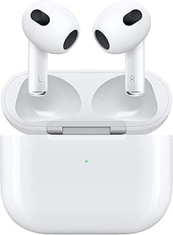 Apple AirPods (3rd Generation) EarPods with Lightning Charging Case & Apple 1-Year Limited Warranty