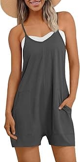 Womens Rompers Jumpsuits Summer Vacation Beach Outfits 2026 Shorts Overalls Jumpers Loose Casual Soft Fashion Clothes