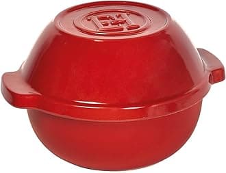 Emile Henry Made In France Bread Pot/Potato Pot, 9.5"", Burgundy