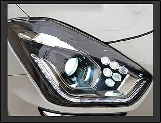 Head Lights Assembly For Swift 2018-2022 Car Lights LED Auto Headlights Assembly Upgrade Dynamic Lamp LHD RHD Bifocal Lens Xenon Accessories Front Lamps (Color : Halogen Bulb, Size : Right Hand Driv