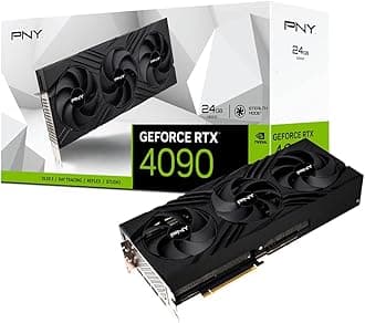 PNY NVIDIA GeForce RTX 4090 24GB Verto Triple Fan Graphics Card DLSS 3 (384-bit PCIe 4.0, GDDR6X, Supports 4k, Anti-Sag Bracket, HDMI/DisplayPort) - VCG409024TFXPB1