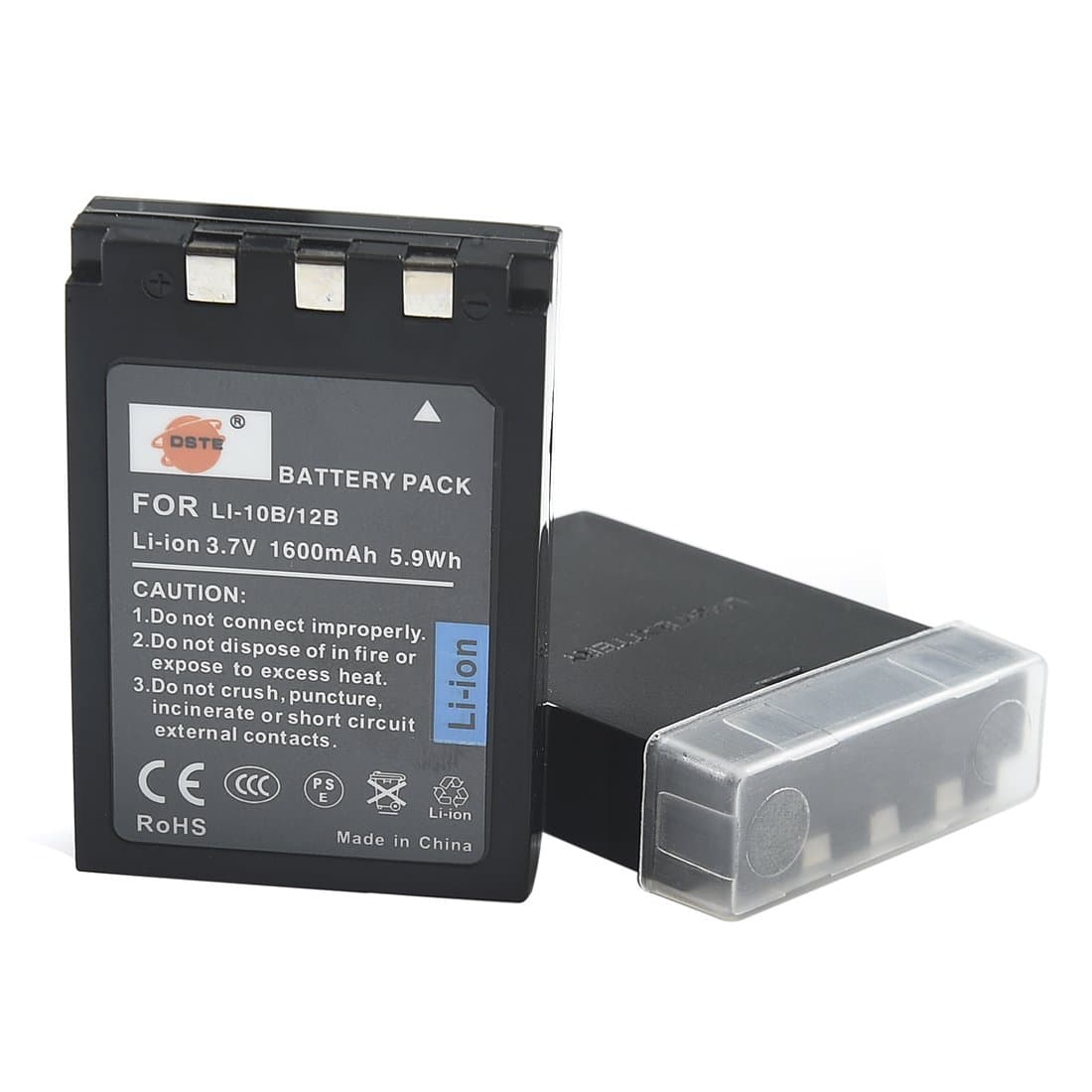 DSTE Replacement for 2X LI-10B Li-ion Battery Compatible Olympus Camedia C-70 C-770 C-5000 C-7000 D-590 X-3 X-500 Stylus 500 600 800 810 1000 Camera as LI-12B