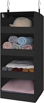 GRANNY SAYS 4-Shelf Hanging Organizer, Wall Mount, Fabric, 1-Pack