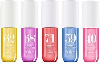 5 Pcs Body Spray, Body Fragrance Mist, Women's Body Spray, Long-Lasting Hair & Body Mist, Moisturizing Moisturizes the Skin, Perfume for Women