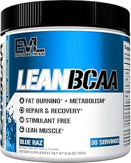 Nutrition Lean BCAA, BCAAs, CLA and L-Carnitine, Recover and Burn Fat,30 Serving (Blue Raz)