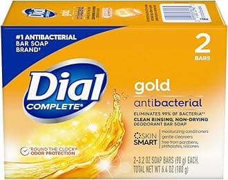 Gold Antibacterial Deodorant Soap, 2 pack, Total Net Wt 6.4 oz
