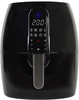 SOLARA Large Digital Air Fryer for Home Kitchen with 8 Pre set modes for Indian cooking, 3.5L basket,1500 Watts, Mobile app with 100+ recipe eBook and Videos, Black, Large (3.5L)