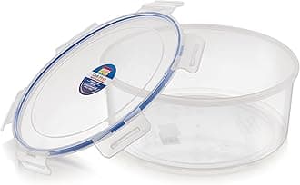 Lock & Fresh 1110 Multi-Purpose Plastic Containers with Lid for Kitchen Storage|Food Grade BPA Free Leak Proof|Transparent|4500ml