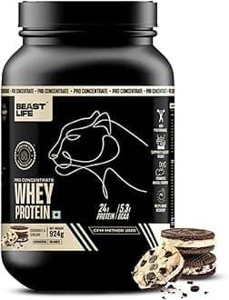 Pro 100% Whey Protein Powder| 2 Lbs | Cookie & Cream | Muscle Growth & Recovery|Fast Absorbing, No Bloating |Ultrasorb Tech For Fast Digestion|NABL Lab Certified | 24g Protein, 5.3g BCAA
