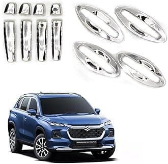 CAR SAAZ Exterior Chrome Accessories Combo Kit Compatible with Grand Vitara (2022-Present) (Set of 24Pcs)