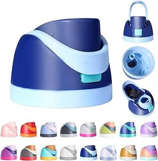 Ruzky Replacement Lid for Owala Freesip, Compatible with Owala Cup 16oz 24oz 32oz 40oz, One Button Water Bottle Top Lid Replacement Accessory, Leakproof, BPA-Free (Cyan)