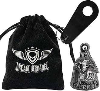 Dream Apparel Motorcycle Bell for Bikers Women Men W/Hanger, Biker Bell for Riders, Good Luck Riding Bell Spirit Bell Moto Accessories