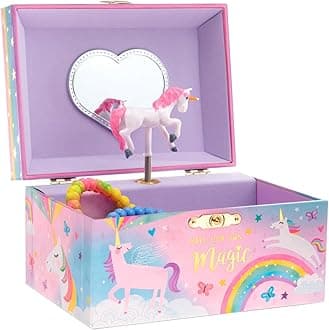 Jewelkeeper Jewelry Box for Girls, Cotton Candy Unicorn Musical Jewelry Boxes...