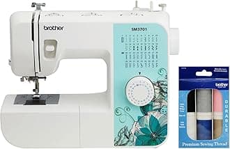 Brother SM3701 37-Stitch Free Arm Sewing Machine and 6-Piece Premium Sewing Thread Pack