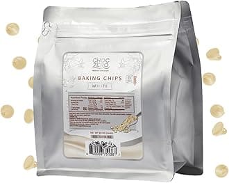ChocZero White Chocolate Chips, No Added Sugar, Keto & Low Carb, Gluten Free, No Sugar Alcohols, 20 oz Bag for Baking & Desserts