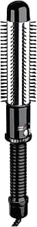 Conair Instant Heat Curling Iron Brush, 1 1/4-Inch Barrel Curling Brush for Short Hair, 30-Second Heat-Up with 25 Heat Settings for All Hair Types, Black