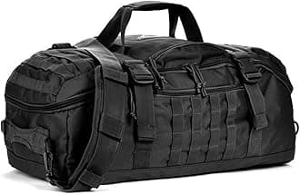 Miramrax Travel Duffle Bag Backpack for Men - Large Tactical Bags Weekender Gym Bag for Overnight Traveling Military Workout Deployment Sports (Black, 45L)