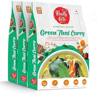 Ready 2 Bite Chicken Green Thai Curry (Pack of 3) Special Delicious Natural Instant Food Ready to EatFew Minutes Slow Cooked | Microwaveable | Quick Meals | No Artificial Colour | No Preservative