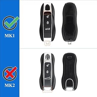 AeroBon 3-Piece Painted Key Cover Key Fob Shell Compatible with Porsche Key Shell Replacement (MK1, Agate Grey)