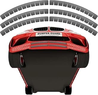 Bumper Scrape Guard for Cars, 6 Pack Front Bumper Scrape Guard Anti-Scratch Universal Fit Black Car Bumper Protector Carbon Fiber Front Lip Splitter Scrape Guard Skid for Lower Sport Cars SUV