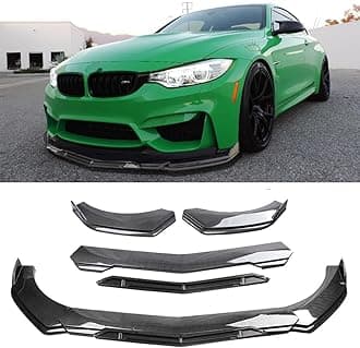 Universal Front Lip for Car,Carbon Fiber Front Bumper Lip, ABS Adjustable Sharp Corner Front Bumper Lip Splitter Protector Replacement for Most Vehicle (Carbon Fiber w/Black)