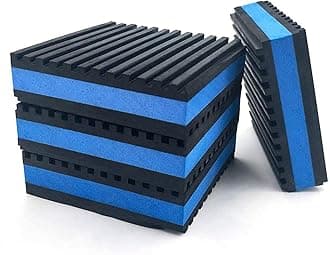 LBG Products Rubber Anti-Vibration Isolator Pads,Heavy Duty Blue EVA Pad for Air Conditioner,Compressors,HVAC,Treadmills etc(2'' X 2'' x 7/8'')