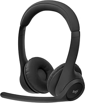 Logitech Zone 300 Wireless Bluetooth Headset With Noise-Cancelling Microphone, Compatible with Windows, Mac, Chrome, Linux, iOS, iPadOS, Android - Black