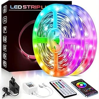 24V LED Strip Light, Flexible Light Strip for Under Cabinet, Bedroom, Kitchen, Indoor Use – Energy Efficient, Easy to Install, Multiple Length Options (5m/10m/20m/30m/60m/90m) (65.6FT/20M)