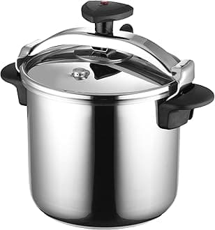 MAGEFESA Star Pressure Cooker, 10.6-Quart, 18/10 Stainless Steel, Works on Al...