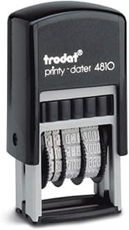 Small Date Stamp with Black Ink