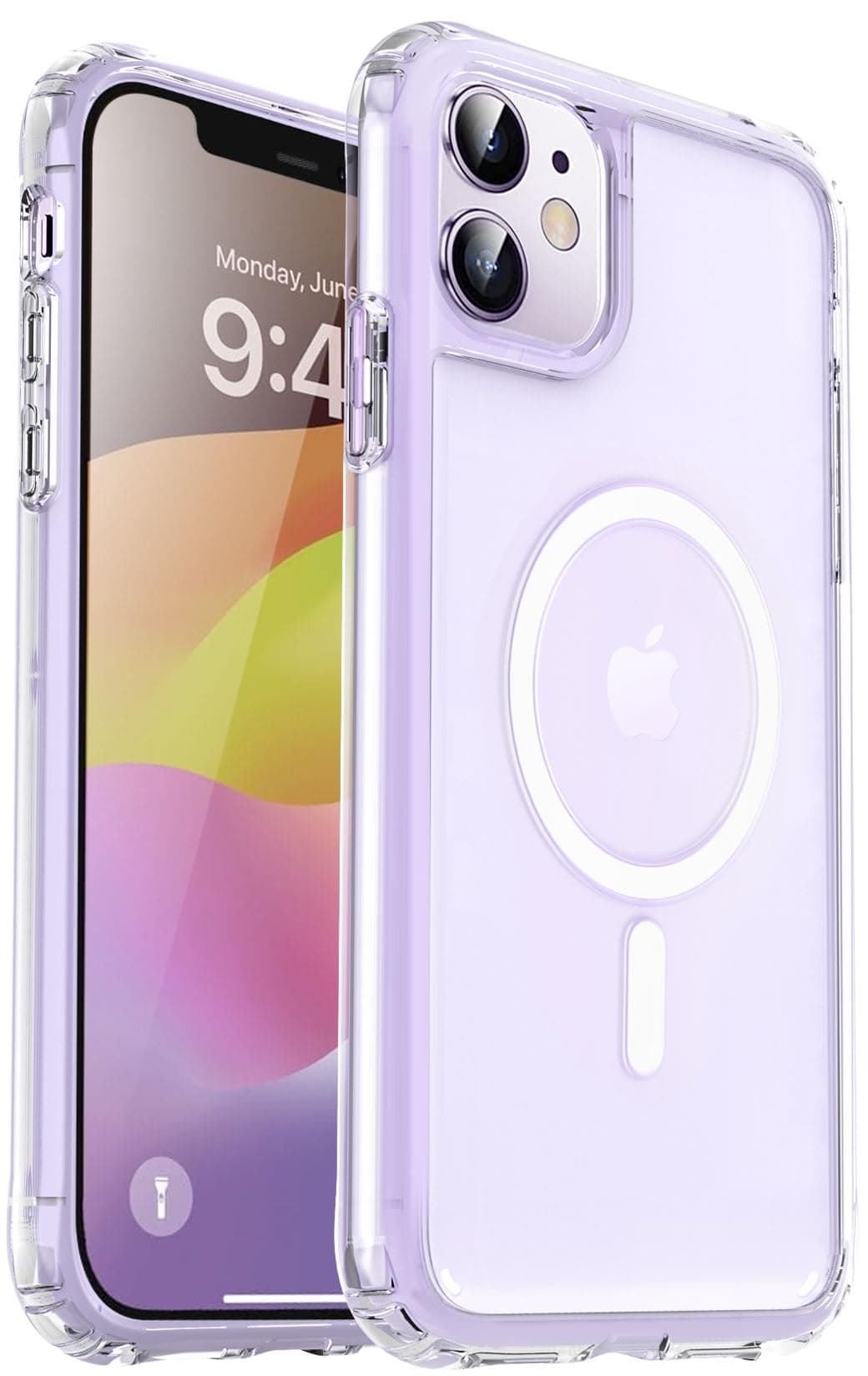 MOCCA Strong Magnetic for iPhone 12 Case/12 Pro Case, [Anti Yellowing][Compatible with Magsafe][Mil-Grade Drop Protection] Slim Thin Shockproof Protective Phone Case for iPhone 12/12 Pro 6.1”, Clear