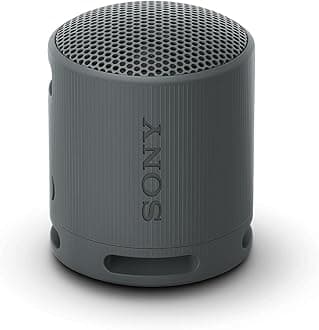 Sony SRS-XB100 Wireless Bluetooth Portable Lightweight Super-Compact Travel Speaker, Extra-Durable IP67 Waterproof & Dustproof, 16 Hrs Batt, Versatile Strap, Extra Bass & Hands-Free Calling-Black
