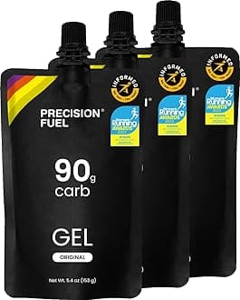 Precision Fuel PF90 Energy Gels - Mild Flavour Running for Endurance Athletes 90g Carbohydrate Easy-to-Digest Perfect & Long-Duration Sports (153g (3 Gels))