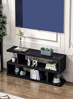 Modern TV and Coffee Table Living Room Home Furniture (100×53×24, Black)