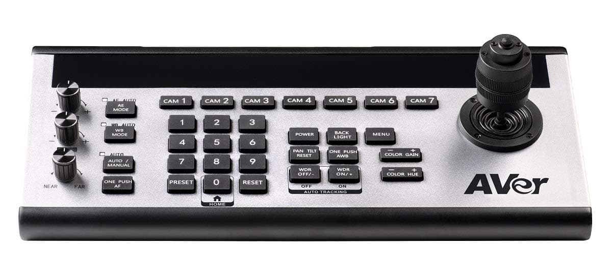 AVer CL01PTZ Multi Camera Controller with Joystick & OLED Display-Pan/Tilt/Zoom Speed Control for 7 Cameras, Video Capture, Broadcast, Home Security