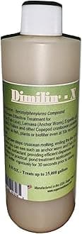 - Eight oz Bottle Dimillin-X Koi & Goldfish Treatment Anchor Worm Fish Lice PKF