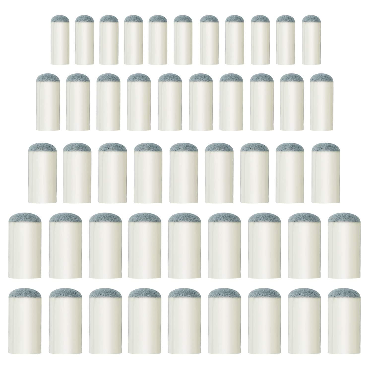 ABOAT 50 Pieces 4 Sizes Pool Cue Tips Slip-On Billiard Cue Tips Replacement, 9 mm, 10 mm, 12 mm, 13 mm