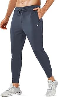 Men's Joggers Pants with Zipper Pockets Lightweight Sweatpants Athletic Running Workout Track Pants for Men